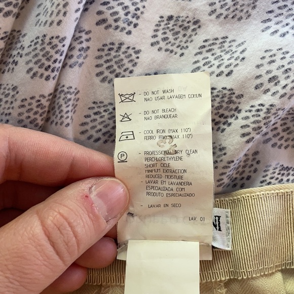 Vintage cream wool Armani pants, Sz 4 - Picture 4 of 5